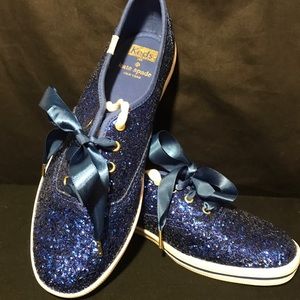 NEW ✨ Keds x Kate Spade New York Glitter Champion Glitter Sneakers in Royal Blue